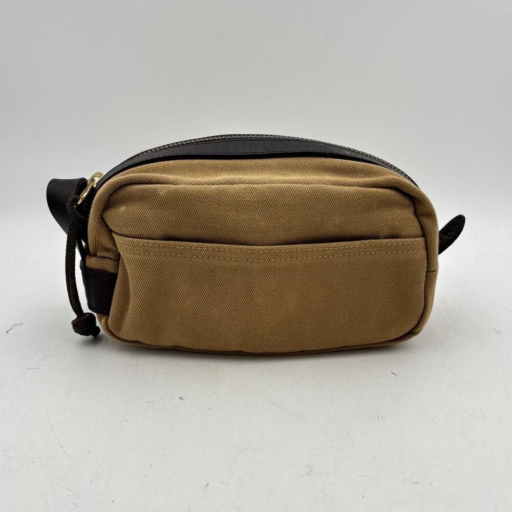 Filson Rugged Twill Travel Kit Tan Toiletry Bag Made in USA